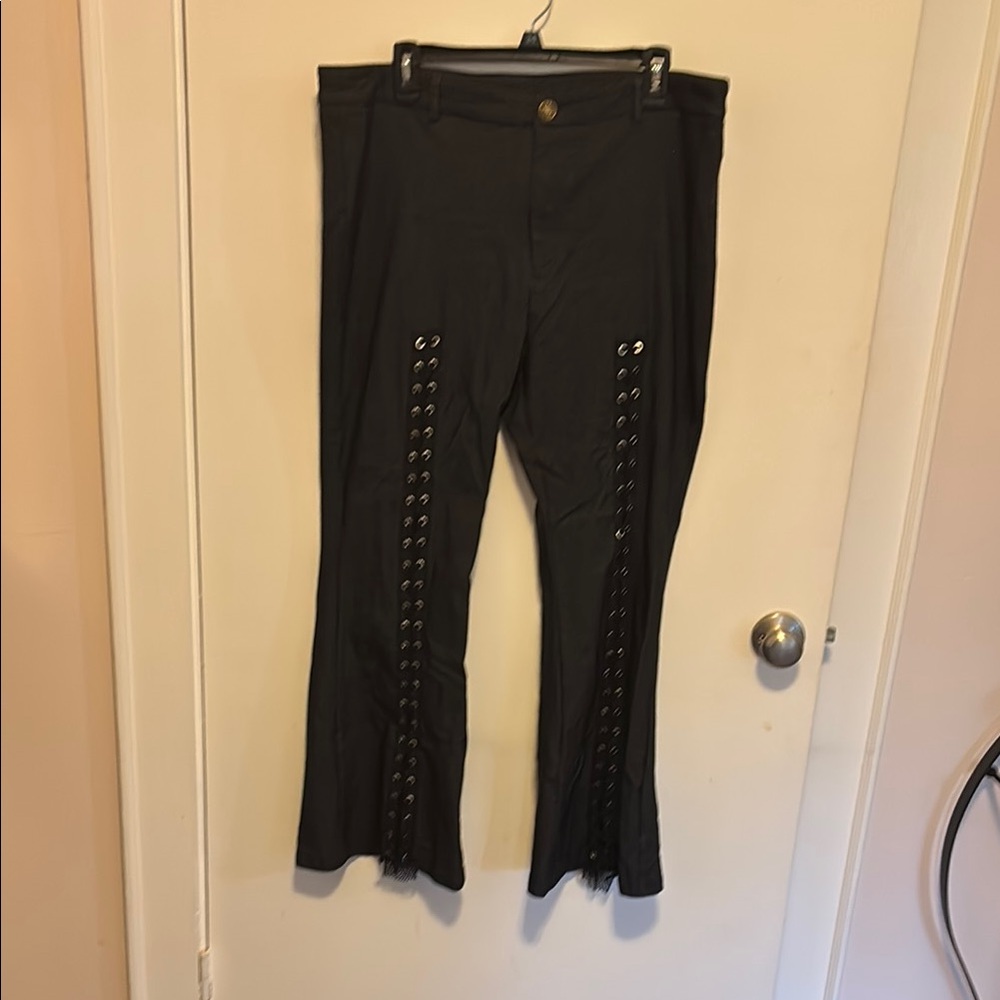SHEIN Curve Corset Bell Bottoms with Fishnet